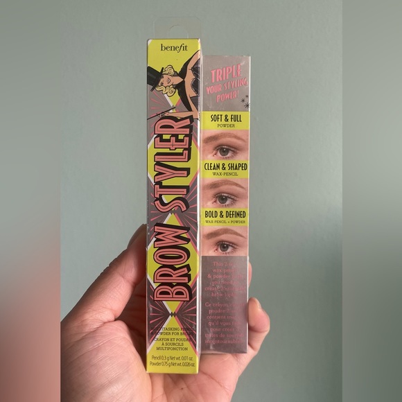 Benefit Brow Styler Pencil & Powder Eyebrows WARM GOLDEN BLONDE 2 -Full Size NIB - Picture 4 of 5